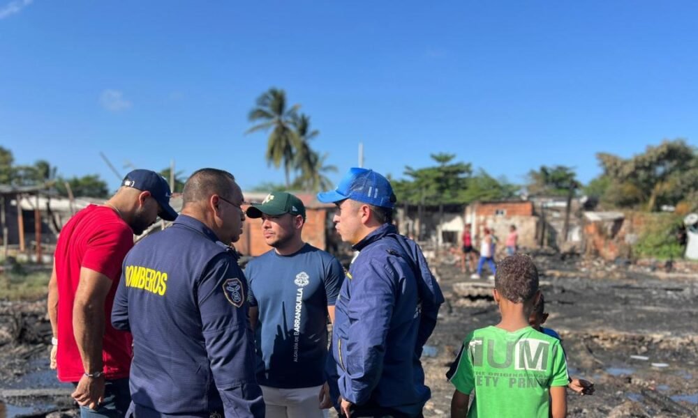 video de incendio en el barrio Bendición de Dios
