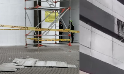 UNA Persona Herida Tras Desprendimiento de la Fachada del Centro Comercial Portal 80 en Bogotá