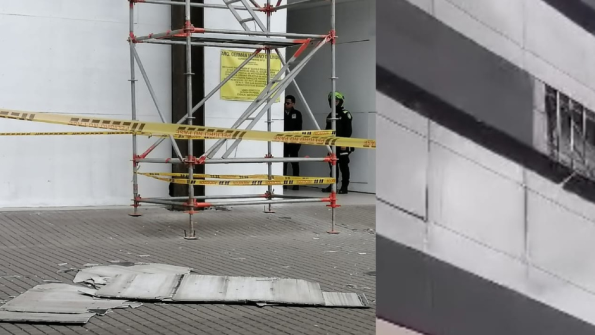 UNA Persona Herida Tras Desprendimiento de la Fachada del Centro Comercial Portal 80 en Bogotá