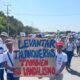 Marcha en Sabanagrande de Trabajadores de Autopistas del Caribe