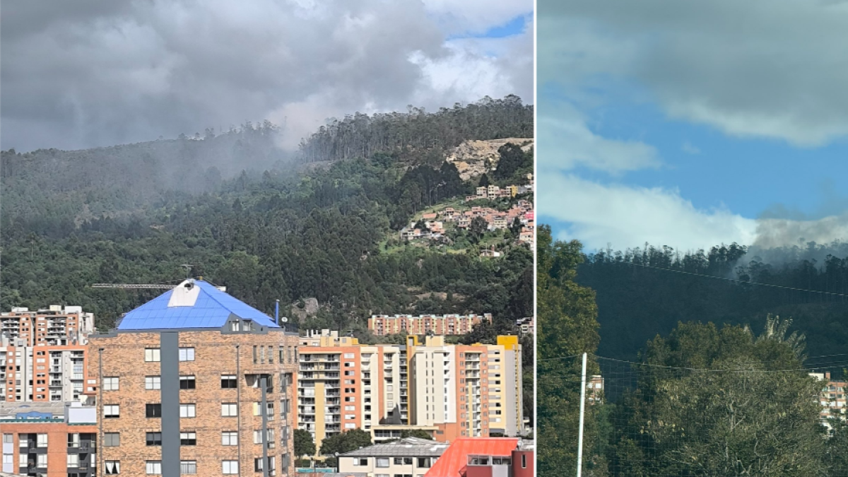 FUEGO AFECTA LOS CERROS Orientales en el Sector de Soratama