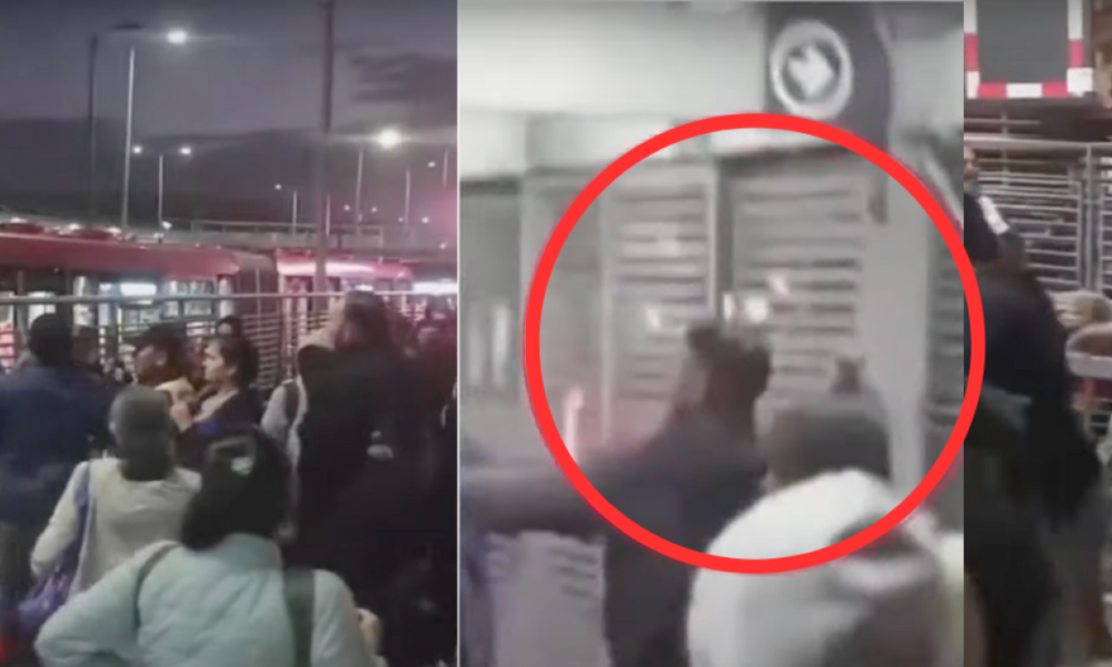Colado Amenazó con ARMA Blanca A Vigilantes y Pasajeros en Bogotá