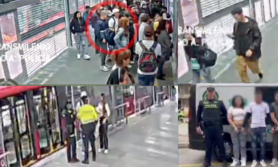 CAPTURADOS TRES EXTANJEROS POR HOÉNE EN LA ESTACIÓN UNIVERSIDADES DE TRANSMILENIO EN BOGOTÁ