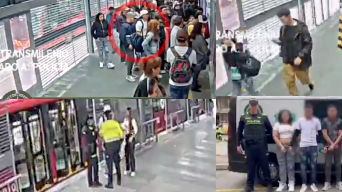 CAPTURADOS TRES EXTANJEROS POR HOÉNE EN LA ESTACIÓN UNIVERSIDADES DE TRANSMILENIO EN BOGOTÁ