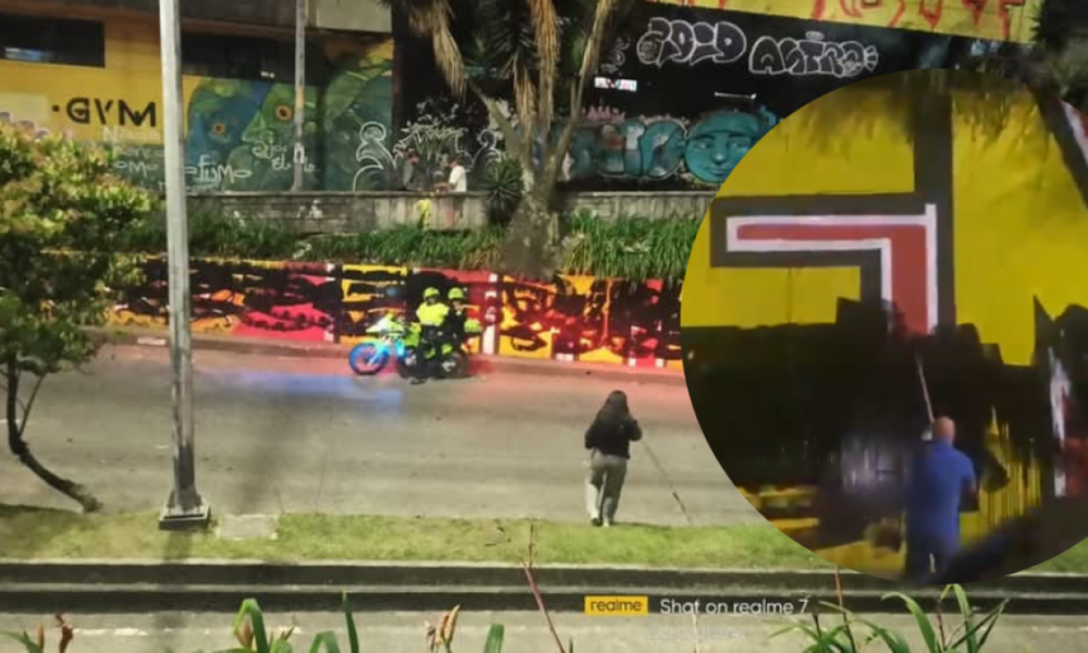 Conceras de Medellín Andrés Gury, del Centro Demócrata, Viajó Hasta Manizales para Vandalizar El Mural de 'Las Cuchas Tienen La Razón'