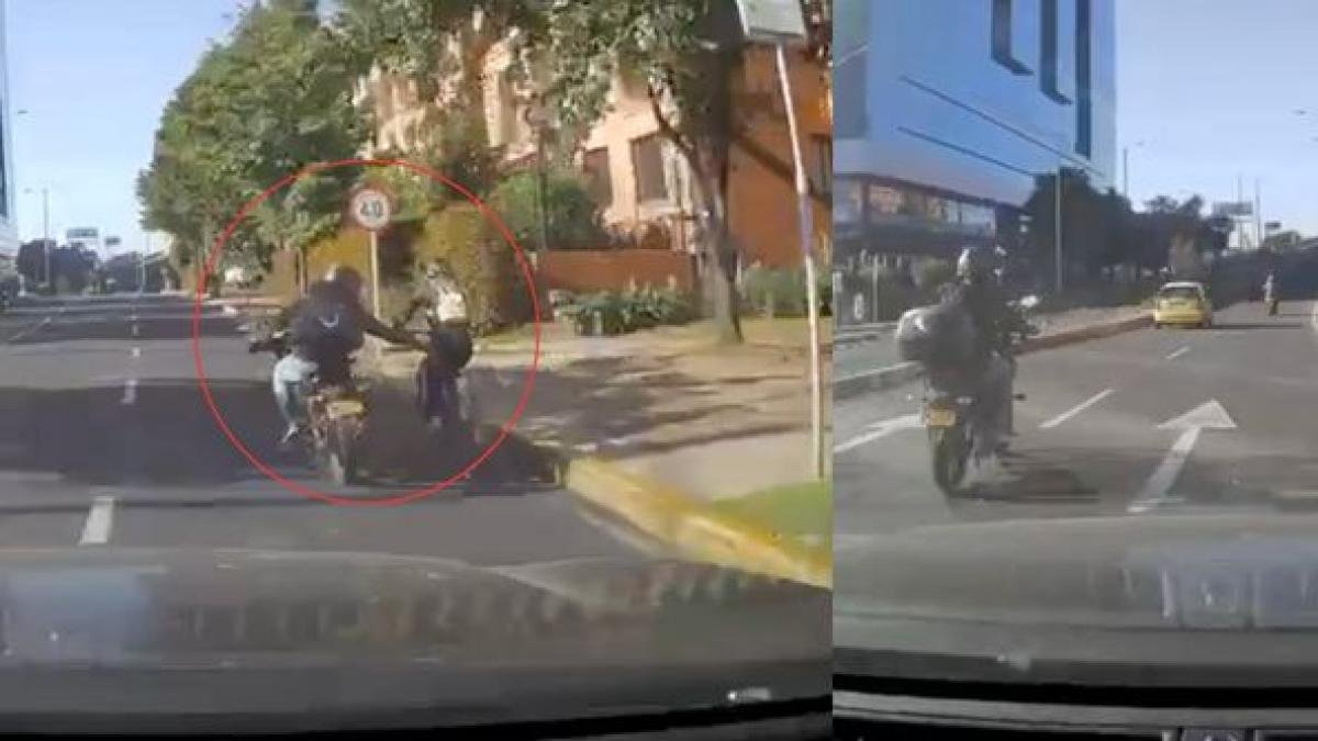 Mujer en bicicleta fue acosada por motociclista en bogotá; VIDEO CAPTADO POR CORRETOR HA GENERADO RECHAZO