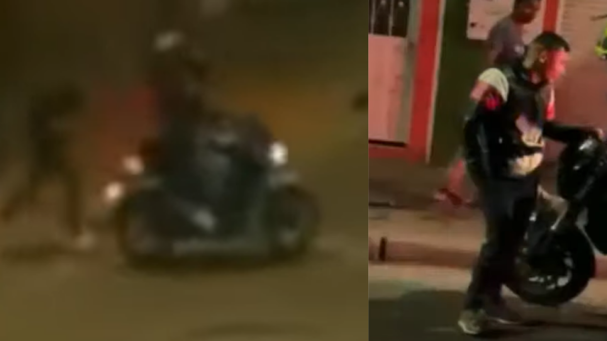 'Motoladrones' Salieron Corriendo Cuando Joven Al Que Intentaron Atracars Los Empujó del Vehículo en Bogotá