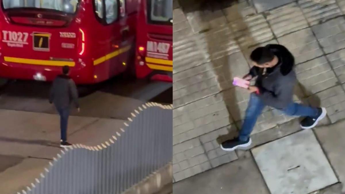 Video | Denuncian un hombre que roba celulares en importancia estacia de transmilenio en bogotá