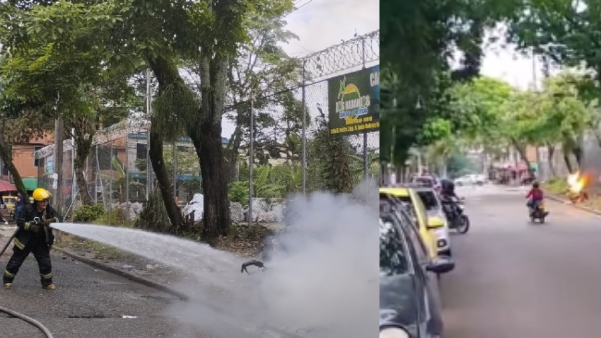 Ladrón Arrastró a Mujer en iBaBué, Se Cayó y Terminó con la Moto Quemada por la Comunidad