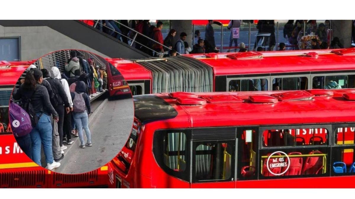 Usuarios del transmilenio Hacen fila para collarse: indignación por falta de control