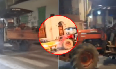 Video | Director de tractor Causó Pánico en Santa Rosa de Osos: Intentó embestis carros