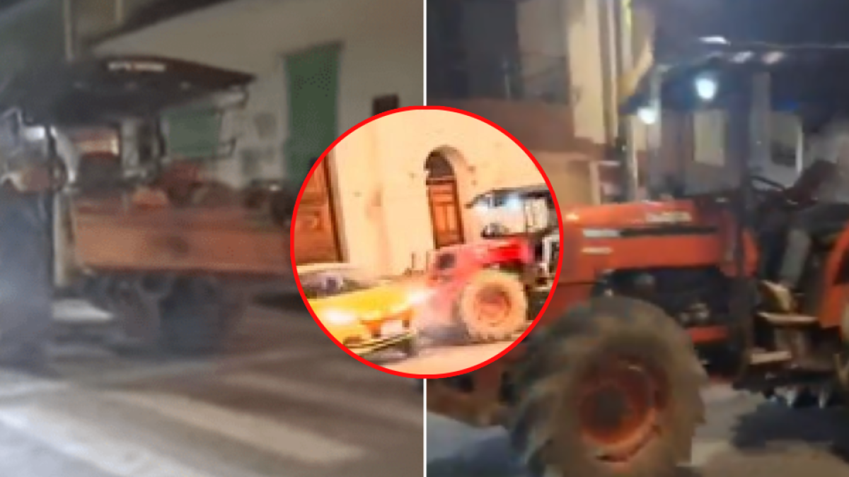 Video | Director de tractor Causó Pánico en Santa Rosa de Osos: Intentó embestis carros