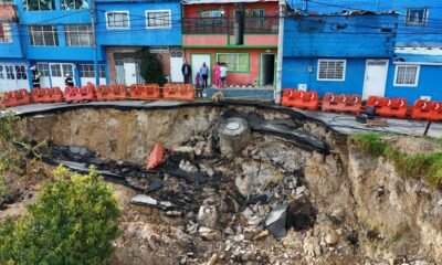 Colapsó Vía Secundaria en El Barrio El Triunfo en Ciudad Bolívar