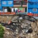 Colapsó Vía Secundaria en El Barrio El Triunfo en Ciudad Bolívar