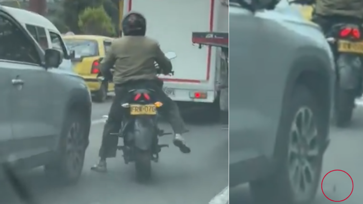 Tiran Puntillas desde una moto