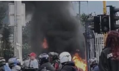 emergencia en el Nororiente de Bogotá por incendio provocado por quema de llantas