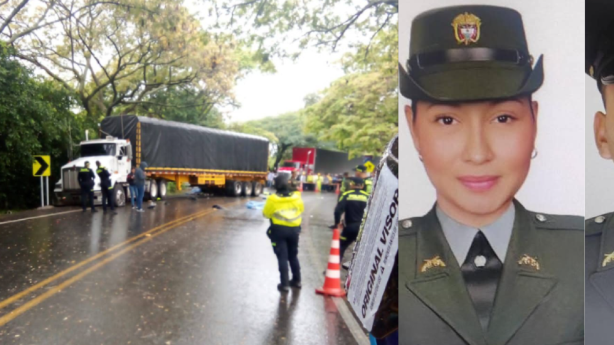 Identifican A Los dos Jóvenes Policías que Murieron en Trágico Accentione en Huila Tras Colisionar Contra Tractomula