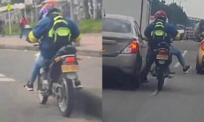 OTRA MOTO 'PIRGRELANTAS' FUE GRABADA EN LA CALLE 80 EN BOGOTÁ