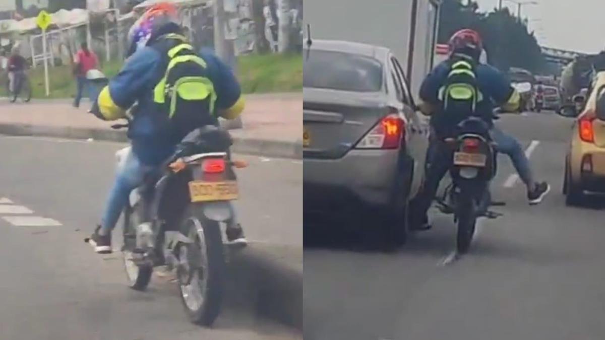 OTRA MOTO 'PIRGRELANTAS' FUE GRABADA EN LA CALLE 80 EN BOGOTÁ