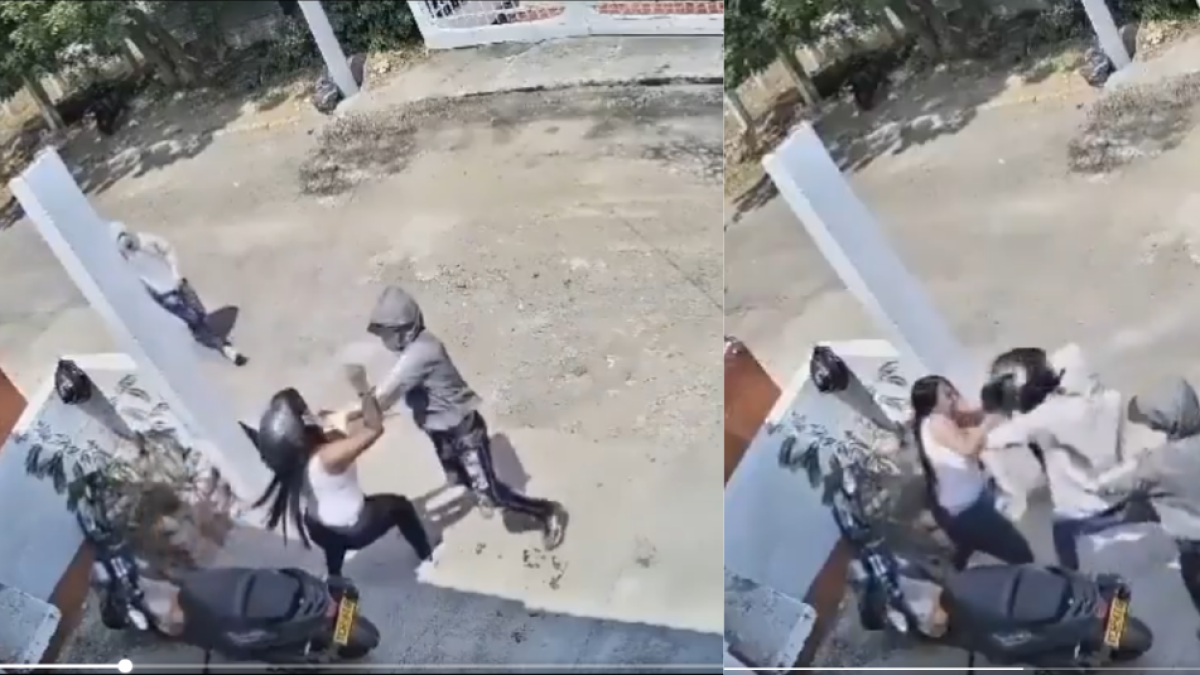 MUJER MOTOCICLISTA SE DEFIENTE DE DOS LADRONES ARMADOS EN CUCUTA: Utilizó Hasta Su Casco para Golpearlos