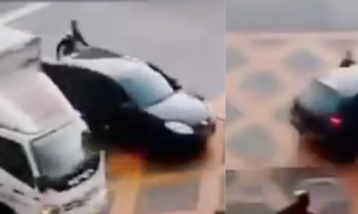 Policía Terminó Colgado de Carro de Ladrones que Huían Luego de Robar Patineta Eléctrica en Medellín