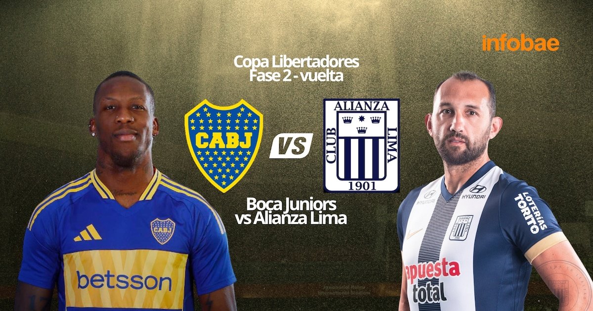 Alianza Lima vs Boca Juniors EN VIVO HOY: minuto a minuto del partido en La Bombonera por fase 2 vuelta de la Copa Libertadores 2025