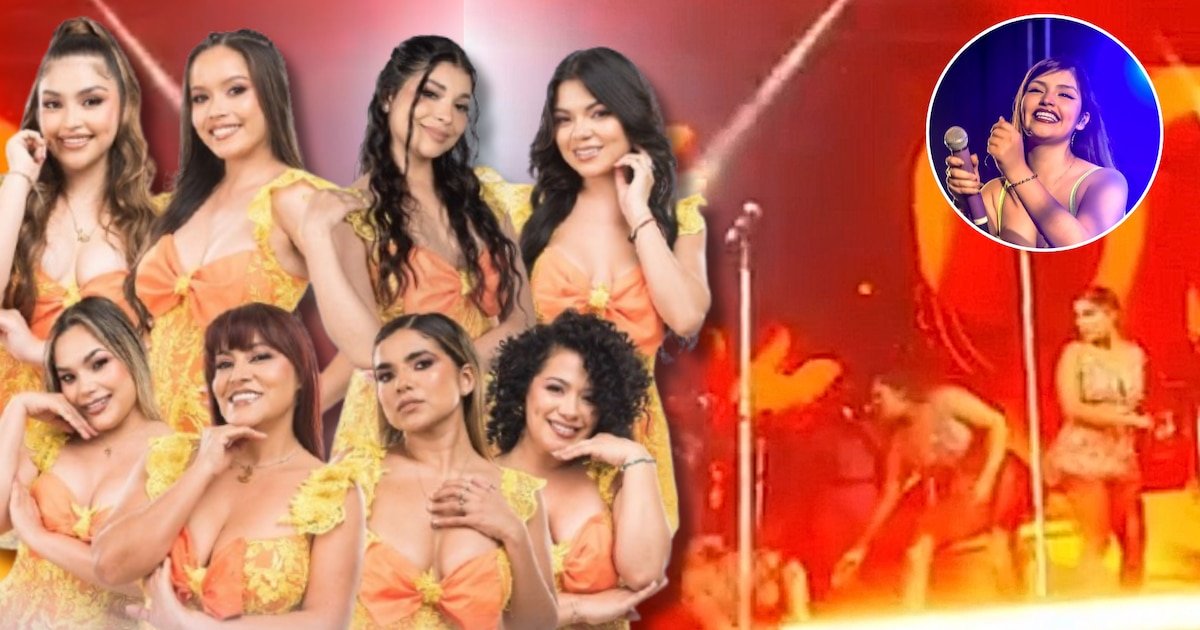 Cantante de Corazón Serrano sufre fuerte caída en pleno show y abandona escenario en Piura