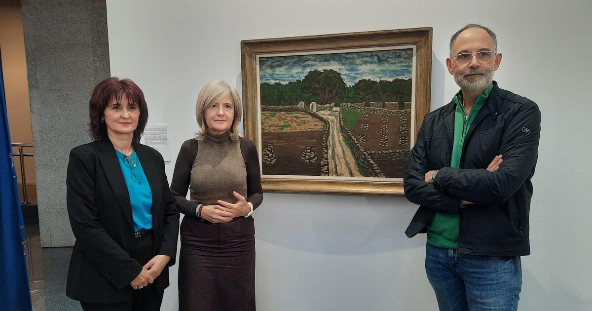 El Meiac de Badajoz incorpora el cuadro 'Paisaje de los montones de piedra' de Ortega Muñoz tras una donación anónima