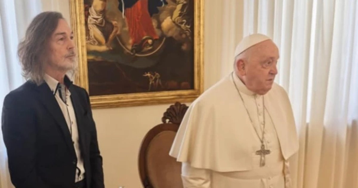 El gran pintor Safronov visitó al papa Francisco