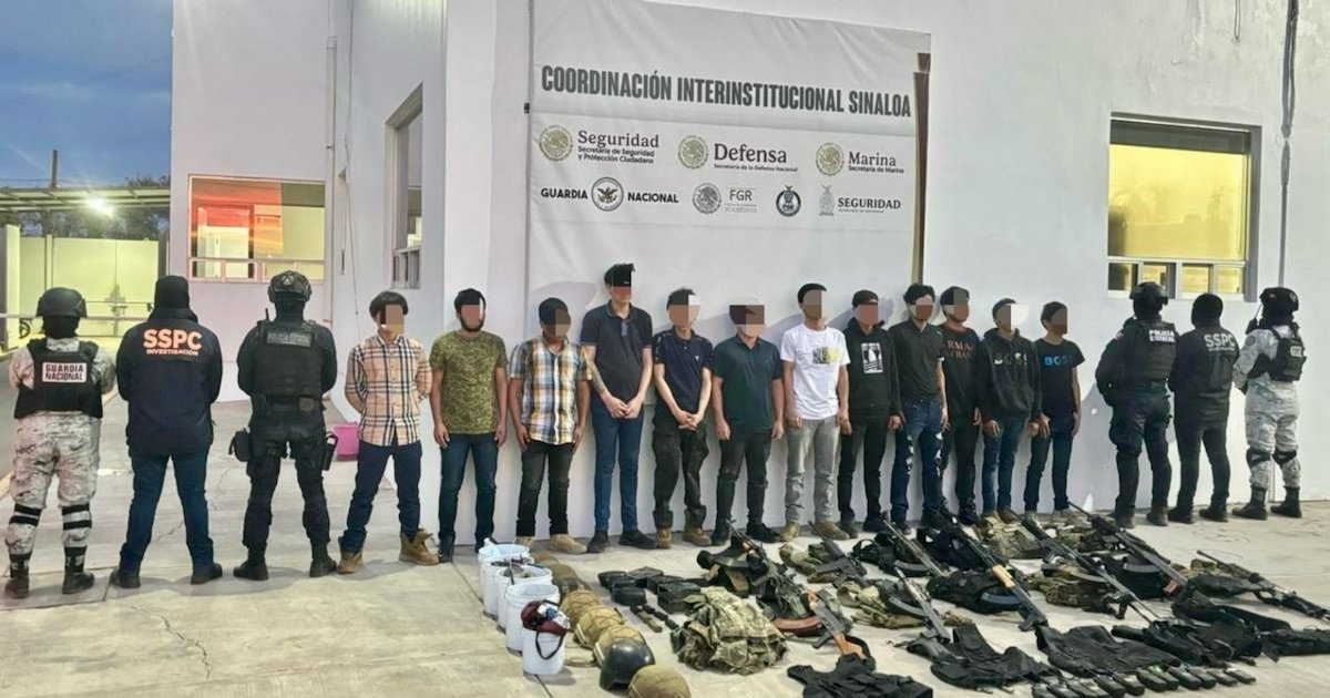 Tras jornada violenta en Culiacán, caen 15 sicarios de La Chapiza con armamento bélico