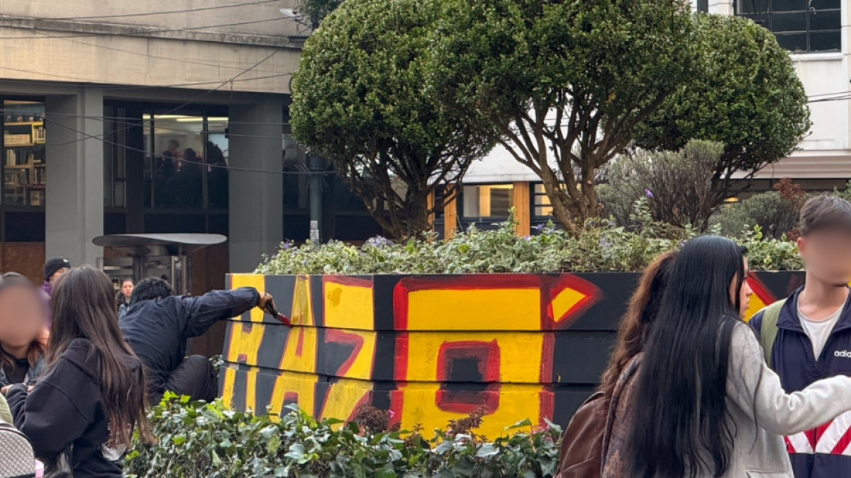 Estudiantes de la U. del Rosario Denuncian Ataque de Comerciantes Mientras Pintaban Mural 'Las Cuchas Tienen Razón'