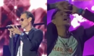 Le Tiran Botella A Marc Anthony en Pleno Concrio