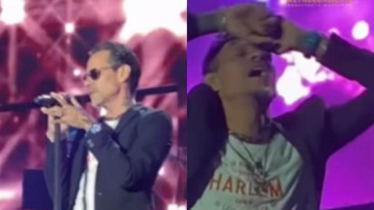 Le Tiran Botella A Marc Anthony en Pleno Concrio