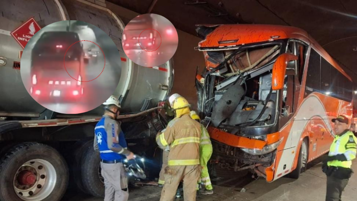 Choque de autobús y tractocamión Entre Bogotá y Villavicencio