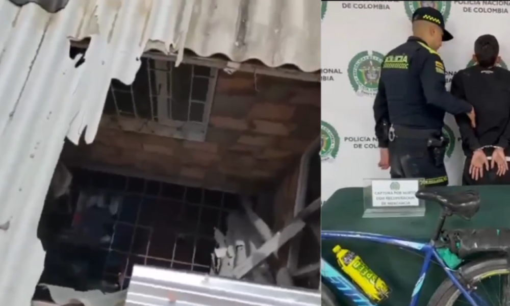 Ladrón Cayó del Techo de Una Casa por Huir Tras Robar una bicicleta y dispararle a su víctima