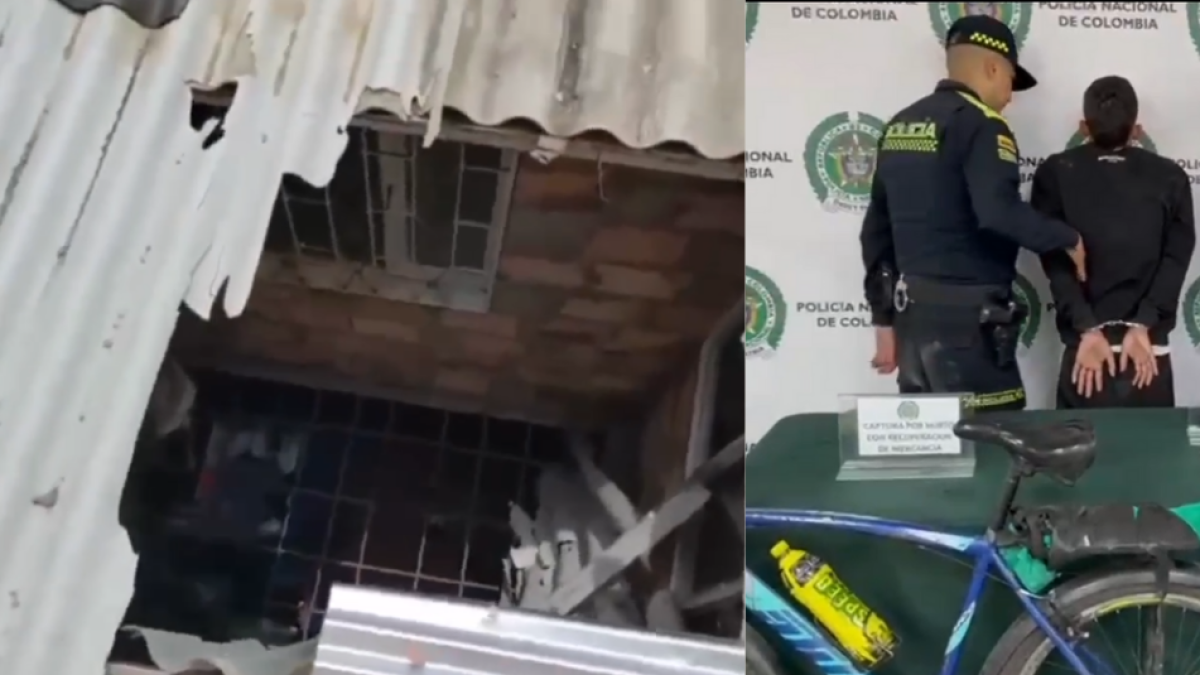 Ladrón Cayó del Techo de Una Casa por Huir Tras Robar una bicicleta y dispararle a su víctima