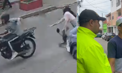Él es 'Mecánico', Señalado Ladrón Acusado de Tumbar Violentamente A Mujer de Su Moto en Bucaramanga: Quedó en Video