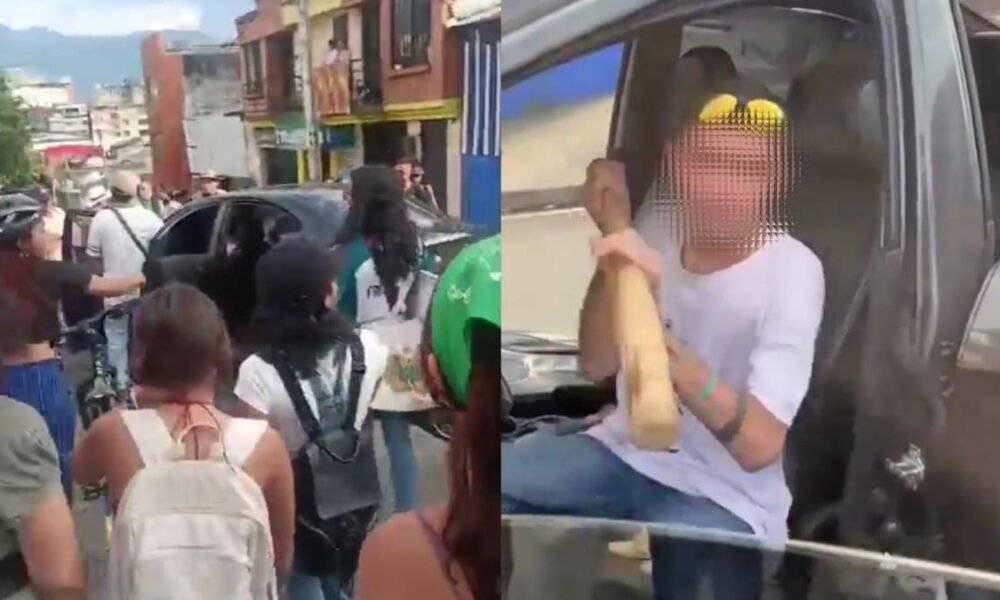 Durante La Conmemoración del Día de la Mujer, un hombre intentó agredir con un bate a manifestantes en armenia