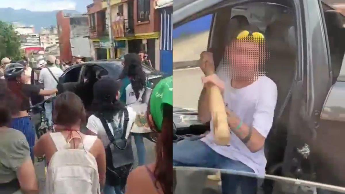Durante La Conmemoración del Día de la Mujer, un hombre intentó agredir con un bate a manifestantes en armenia