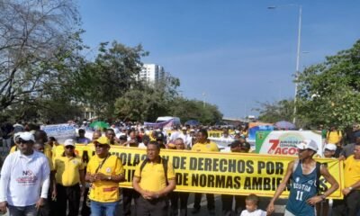 Jornada de Protestas en Barrio Crespo de Cartagena Contra la Ampliacia del Aeropuerto Rafael Núñez