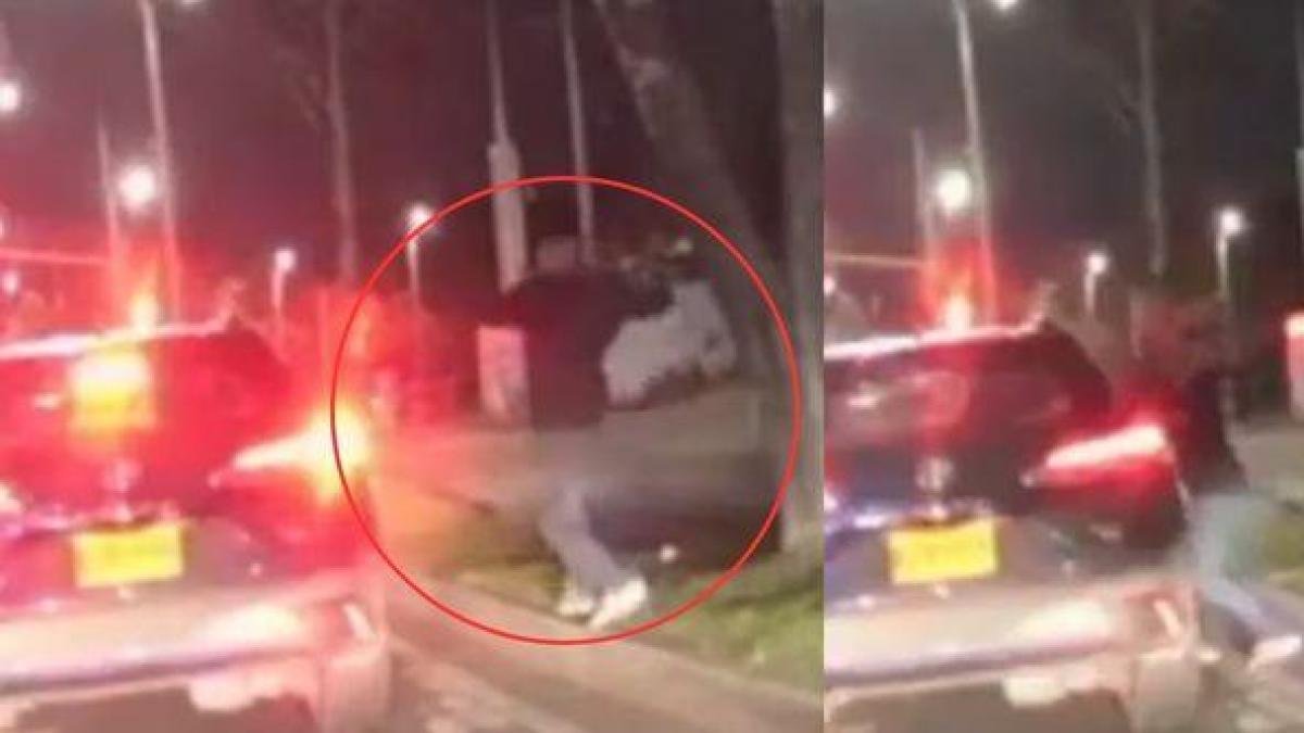 Hombre Rompió El Vidrio de Un Carro Para Robo Al Conductor en Bogotá
