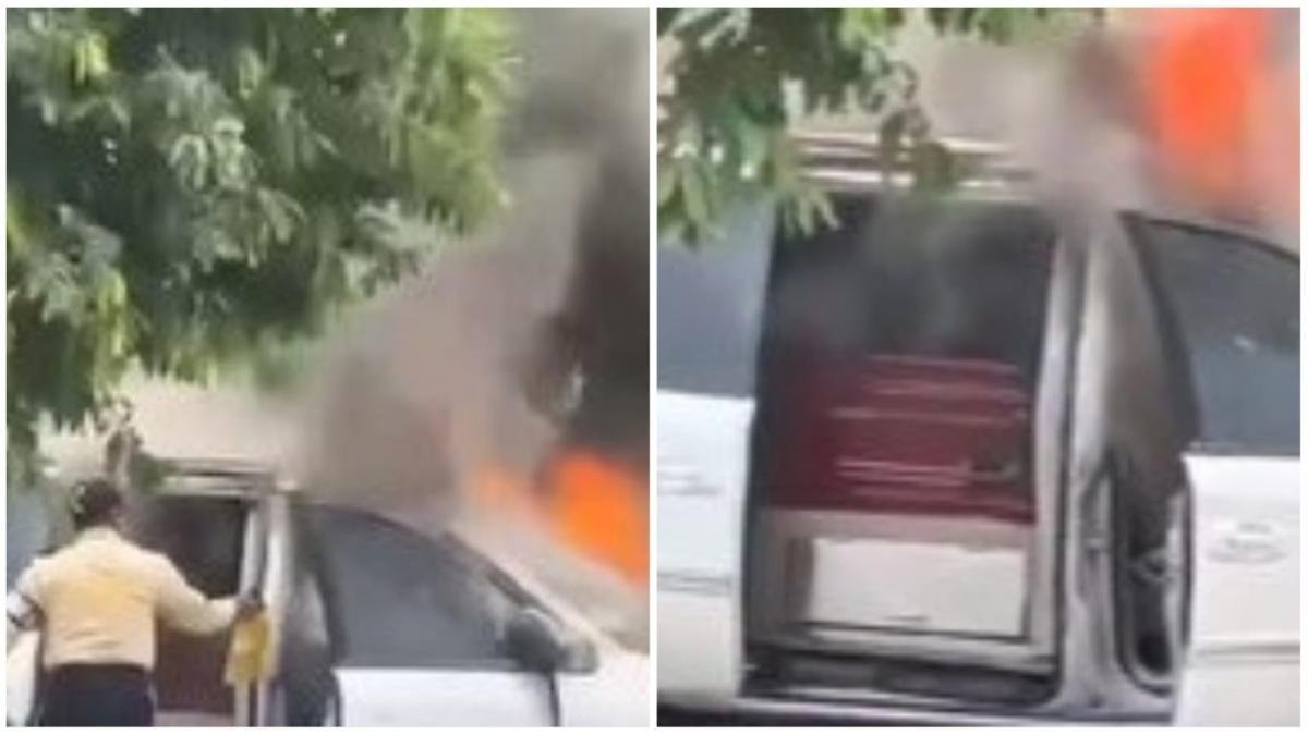 Carro fúnebre se incendió y causó pánico en montería, córdoba: "¡Saquen al Muerto, Rescáctenlo!"