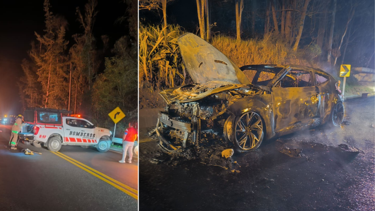 Carro se incendió en la Vía Bogotá-Villavicencio y Provocó Cierre temporal; Vehículo quedó en pérdida total