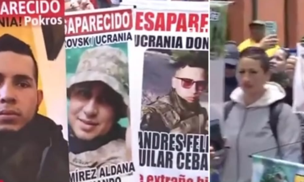 Familiares de Desaparecidos Colombianos en Ucrania Protestan Frente a la Cancillería en Bogotá: 'No Dan Respuesta'