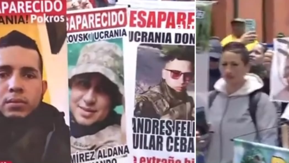 Familiares de Desaparecidos Colombianos en Ucrania Protestan Frente a la Cancillería en Bogotá: 'No Dan Respuesta'