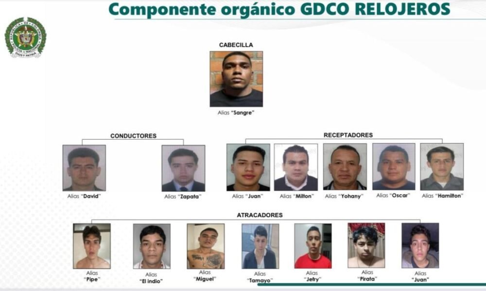 PRONTUARIO Criminal de la Banda que Roba Relojes y Que Juez Dejó en Libertad en Bogotá