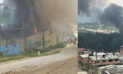 Voraz Incendio Entre Soacha y Sibaté; Estos Son Los Videos de la emergencia que pasó en una empercesa de reciclaje