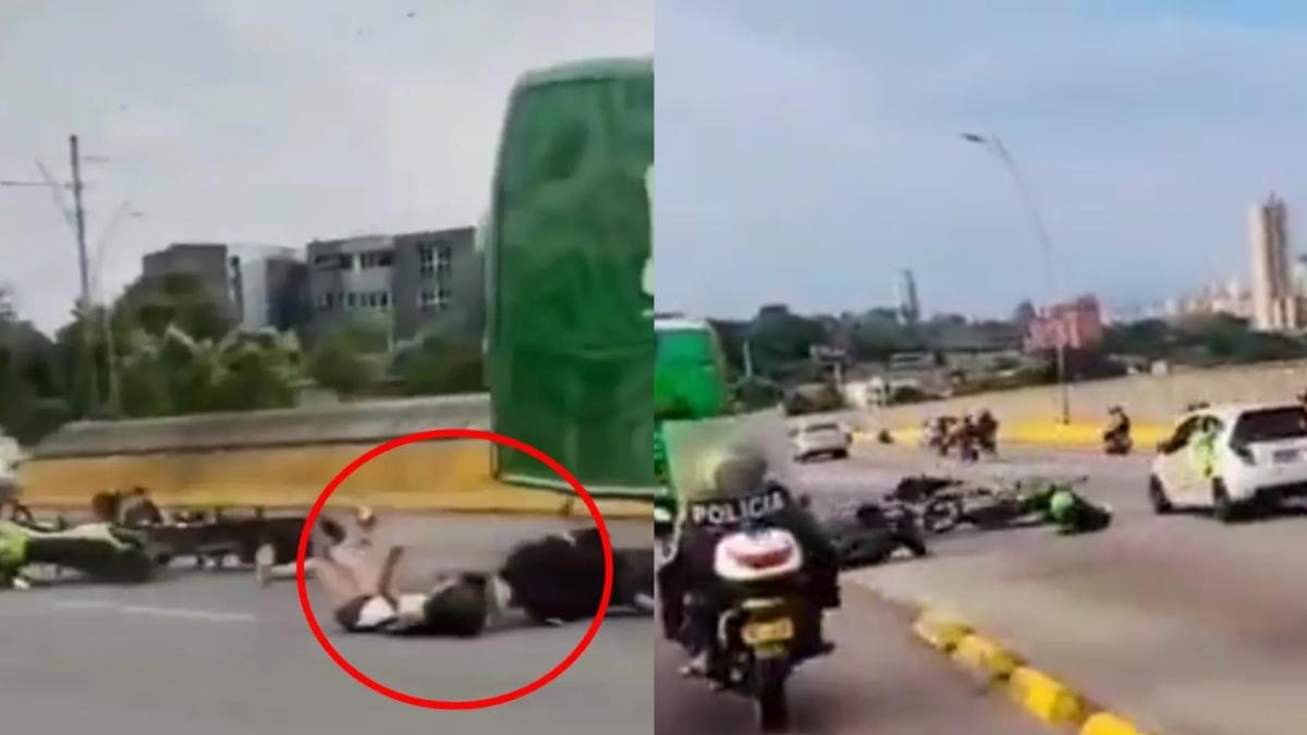 Policías Fueron Atropellados Mientras Escoltaban El Bus de Atlético Bucaramanga