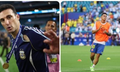 El entrenador Lionel Scaloni respondió a James Rodríguez tras las críticas al arbitraje en la final de la Copa América: “Me quedo con la primera declaración”