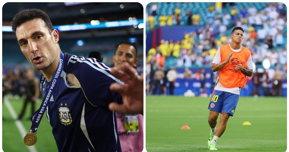 El entrenador Lionel Scaloni respondió a James Rodríguez tras las críticas al arbitraje en la final de la Copa América: “Me quedo con la primera declaración”